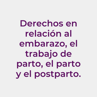 Derechos de las familias y de la persona recién nacida en relación al embarazo, el trabajo de parto, el parto y el postparto